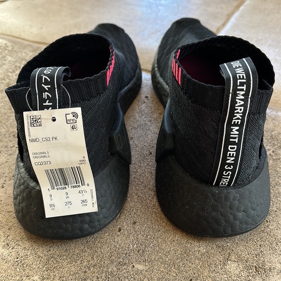 NWT ADIDAS 🔥 NMD CS2 PK Sz 9 1/2 Slip Ons Black Sneakers Boost CQ2373 - Picture 3 of 11